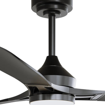52" Modern Ceiling Fan with Light & Remote – Dimmable 3CCT, Quiet Black Fan for Living Room, Bedroom & Kitchen - 5