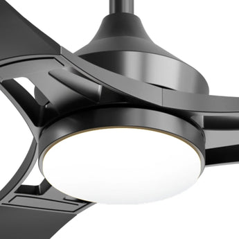 52" Modern Ceiling Fan with Light & Remote – Dimmable 3CCT, Quiet Black Fan for Living Room, Bedroom & Kitchen - 4