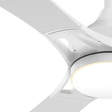 52" Modern Ceiling Fan with Light & Remote – Dimmable 3CCT, Quiet Black Fan for Living Room, Bedroom & Kitchen - 24