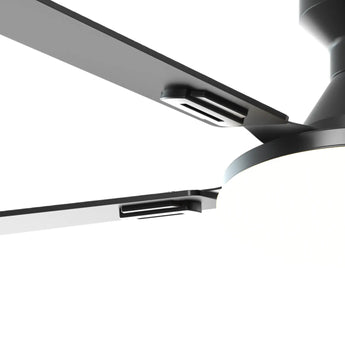52'' Smart RGB Ceiling Fan with Light, Flush Mount, Reversible DC Motor, 3CCT Dimmable Light, 6 Speeds, Remote/APP/Alexa Control, Noiseless for Bedroom Living Room, Black - 5