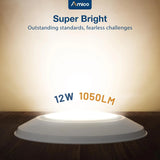 5/6 Inch LED Disk Lights,Flush Mount Ceiling Disc Light, Selectable CCT, 1050 Lumens - 2