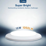 5/6 Inch LED Disk Lights,Flush Mount Ceiling Disc Light, Selectable CCT, 1100 Lumens - 2