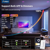 5/6 Inch Matter WiFi Smart Recessed Lights,6 Pack RGBCW 1100LM 12W=110W, APP/Voice Control Alexa Google, ETL IC ACK Certified - 4