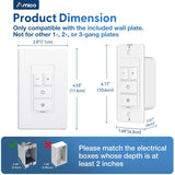 Amico-150W/450W Electronic Touch Dimmer Switch with LED Indicator, Single Pole, Wall Plate & Screws - White-5