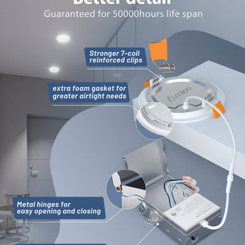 20 Pack 4/6 Inch Ultra - Thin Led Recessed Light 5CCT, 2700K/ 3000K/ 4000K/ 5000K/ 6000K, 11W - 15W, 800LM - 1200LM - 5
