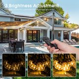 G40 Solar String Lights, LED Shatterproof Bulbs, Dimmable & Timable, 3 Lighting Modes - 5