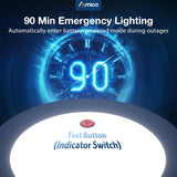 6 Inch Emergency LED Recessed Light with Battery Backup, Dimmable Canless Wafer, Selectable CCT, 1100 Lumens - 4