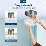 6 Inch LED Recessed Lighting, Dimmable, Retrofit Can Light with Baffle Trim, Selectable CCT, 950 Lumens - 7