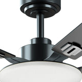 60" Black Ceiling Fan with Light & Remote – Dimmable 3CCT, Reversible, Quiet Fan for Bedroom, Living Room & Indoor/Outdoor - 6