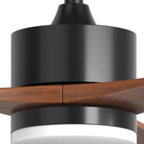 60" Ceiling Fan with Light & Remote, 3 Wood Blades, 6 Speeds, 3CCT Dimmable, Reversible, Quiet – Indoor/Outdoor Black Walnut - 6
