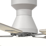 60" Flush Mount Ceiling Fan with Light, Remote, Low Profile, 3CCT Dimmable, Reversible, Quiet DC - 26