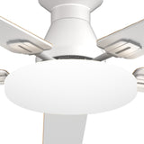 60" Flush Mount Ceiling Fan with Light, Remote, Low Profile, 3CCT Dimmable, Reversible, Quiet DC - 24