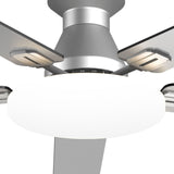 60" Flush Mount Ceiling Fan with Light, Remote, Low Profile, 3CCT Dimmable, Reversible, Quiet DC - 18