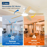 60 Inch Smart Ceiling Fan with Light, Wifi Alexa Remote Control Reversible 5 Blades 6 Speed 3CCT Dimmable Silent White Ceiling Fan for Bedroom Farmhouse - 6