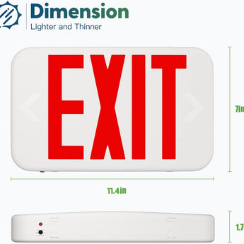 Double - Sided LED Exit Sign with Battery Backup,Exit Sign for Business,Easy To Install,UL Certified,AC 120/277V - 5