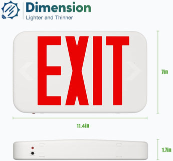 Double - Sided LED Exit Sign with Battery Backup,Exit Sign for Business,Easy To Install,UL Certified,AC 120/277V - 5