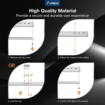 4FT LED Wraparound Light, 5CCT, 30–50W, 6500 Lumens, Super Bright Flush Mount Ceiling Light for Office, Kitchen, Garage - 6