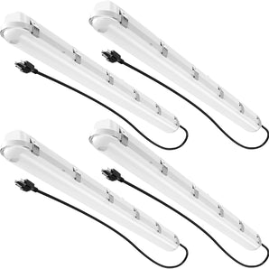 LED Vapor Tight Light, 50W Adjustable 6600LM, 5000K, 0 - 10V Dimmable, IP65 Waterproof, 100 - 277V - 1