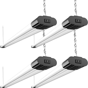 4FT Linkable LED Utility Shop Light, 4000 Lumens, 5000K Daylight, 40W, Surface & Suspension Mount, Garage Fixture, Black - 1