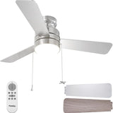 42" Low Profile Ceiling Fan with Light, Remote & Pull Chain, Flush Mount, 5CCT Dimmable, Reversible, Quiet - 9