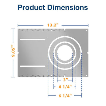 13 Inch New Construction Mounting Plate, Round Hole 3/4/6 Inch, Flat Galvanized Steel Rough - in Wafer Light Bracket, for LED Recessed Lighting Housing - 3