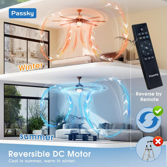 66 Inch Bronze Caged Ceiling Fan with Light, Reversible Dimmable 3CCT Fan Quiet Remote Control for Indoor Outdoor Farmhouse - 9