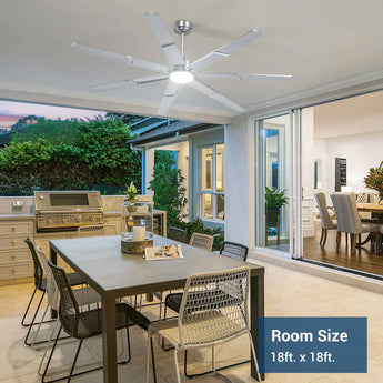 66 inch Ceiling Fans with Lights and Remote, 6 Speed Reversible DC Motor, 3CCT, Dimmable, Quiet, Timer Indoor/Outdoor - 24
