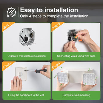 Two Head LED Emergency Light with Battery Backup, Adjustable Square Lighting for Business, AC 120/277V - 6