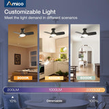 30" Low Profile Ceiling Fan with Light & Remote, Flush Mount, 3 - CCT Dimmable, Reversible & Noiseless, 4 Colors Available - 6