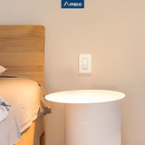 Amico-15A Single Pole Rocker Light Switch with Wall Plate & Screws- White-6