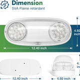 Emergency Lights for Business, with Battery Backup, Hard Wired, UL 924 Certified, AC 120/277V, Two Head Adjustable LED Emergency Lighting, 260 Lumens - 6