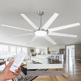 Amico 80" Ceiling Fan with LED Light & Remote – 6 - Speed Quiet Reversible DC Motor, Dimmable, Modern Black for Bedroom, Living Room, Patio - 11