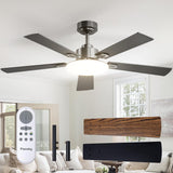 52" Sleek Ceiling Fan with Light, 3CCT Dimmable, Remote, Reversible, Quiet – Bedroom & Living Room - 2