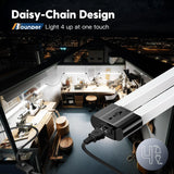 4FT Linkable LED Utility Shop Light, 4400 Lumens, 6500K Cool Daylight, 40W, Surface & Suspension Mount, Garage Fixture, Black - 5