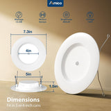 5/6 Inch Motion Sensor Recessed LED Lighting, Selectable CCT, 950 Lumens - 10