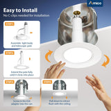 5/6 Inch LED Recessed Lighting, Dimmable, Adjustable Can Lights, Selectable CCT, 950 Lumens - 5