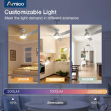 52" Low Profile Ceiling Fan with Light & Remote, Flush Mount, 3 - CCT Dimmable, Reversible & Noiseless,4 Colors Available - 7