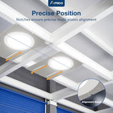 13 Inch New Construction Mounting Plate, Round Hole 3/4/6 Inch, Flat Galvanized Steel Rough - in Wafer Light Bracket, for LED Recessed Lighting Housing - 4