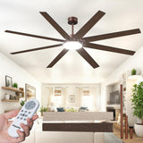 80" Modern Ceiling Fan with Light & Remote – Reversible, Dimmable 3CCT, Quiet Black Fan for Bedroom, Living Room, Patio & Outdoor - 2