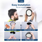 7 Inch Recessed LED Lighting, Slim Design, Selectable CCT, 1300 Lumens, Black Trim - 8