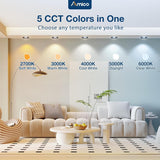 6 Inch LED Recessed Lighting, Dimmable, Retrofit Can Light with Baffle Trim, Selectable CCT, 950 Lumens - 6