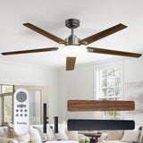 60" Sleek Ceiling Fan with Light, 3CCT Dimmable, Remote, Reversible, Quiet – Bedroom & Living Room - 1