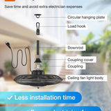 20" Outdoor Waterproof Gazebo Ceiling Fan, Remote & App Control, Reversible, Dimmable, Plug - In Hook Mount - 7