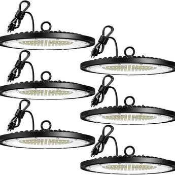 UFO LED High Bay Light, 28,000LM 5000K, UL Listed, US Hook & 5' Cable, Replaces 650W MH/HPS - 3