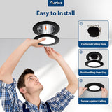 Goof Ring for 6 Inch Recessed Lights, Can Light Trim Ring Cover, 8.6" Outer Diameter, 6.2" Inner Diameter New - 5