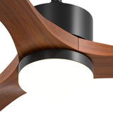 72 inch Ceiling Fans with Lights and Remote Control, Reversible, 3 Wood Blades, 6 Speeds, 3CCT Dimmable, Noiseless, Indoor/Outdoor Black Walnut Ceiling Fan - 6