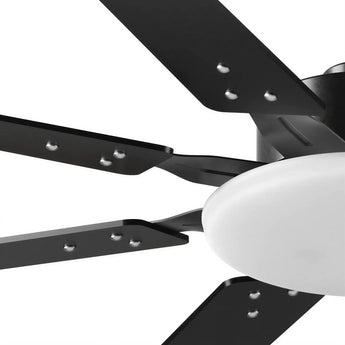 72" Large Ceiling Fan with Light & Remote, 3CCT Dimmable, Quiet – Modern Black, Indoor/Outdoor - 5