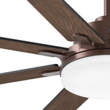 72" Large Ceiling Fan with Light & Remote, 3CCT Dimmable, Reversible, Quiet – Modern Nickel, Indoor/Outdoor - 25