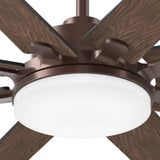 72" Large Ceiling Fan with Light & Remote, 3CCT Dimmable, Reversible, Quiet – Modern Nickel, Indoor/Outdoor - 24