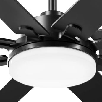 72" Large Ceiling Fan with Light & Remote, 3CCT Dimmable, Reversible, Quiet – Modern Nickel, Indoor/Outdoor - 19